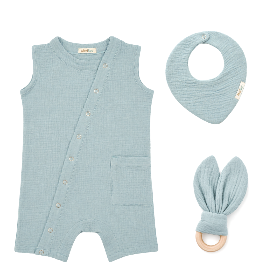 Set "Little Explorer" din 100% muselină organică