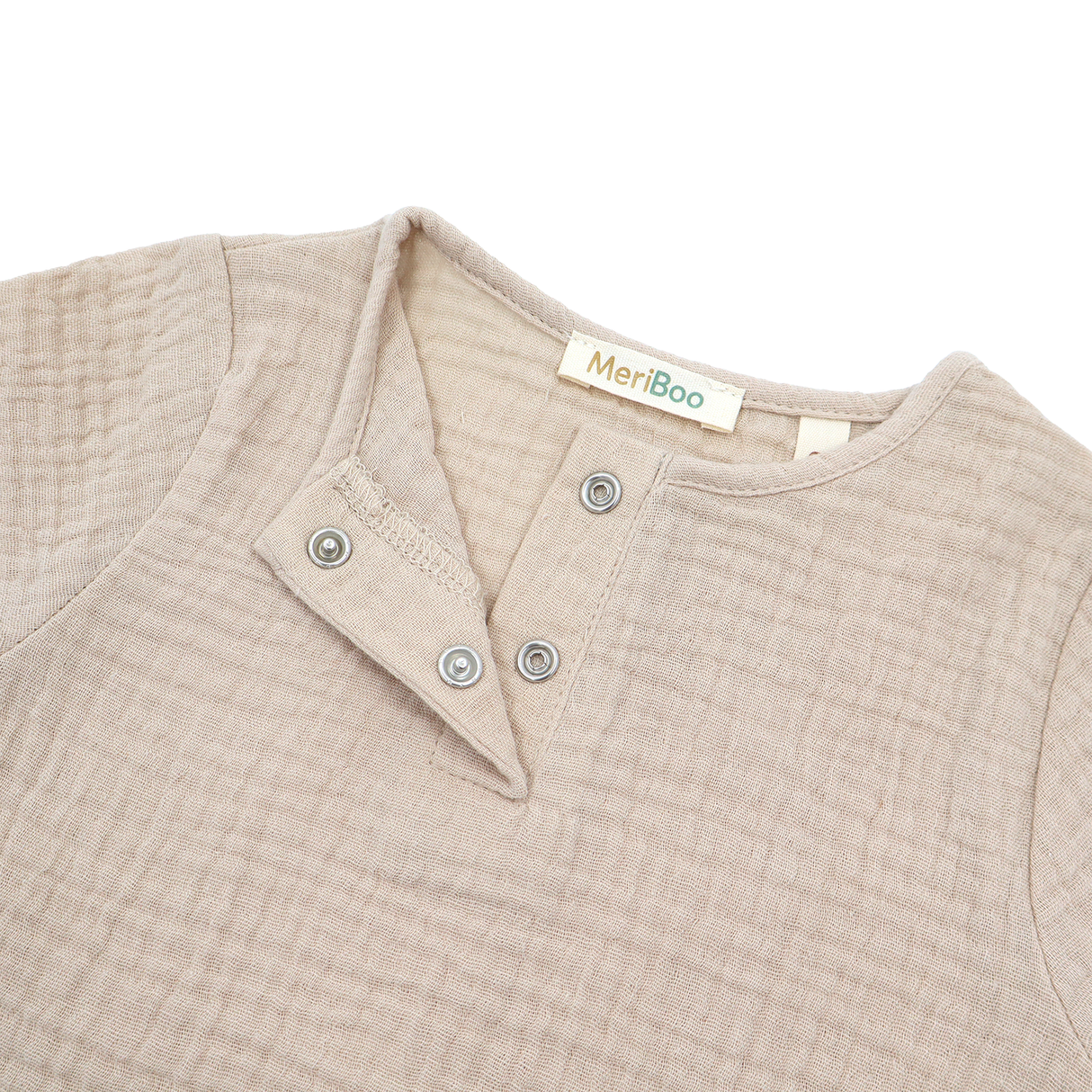 "Soft Breeze" Shirt with short sleeves, made from 100% organic muslin