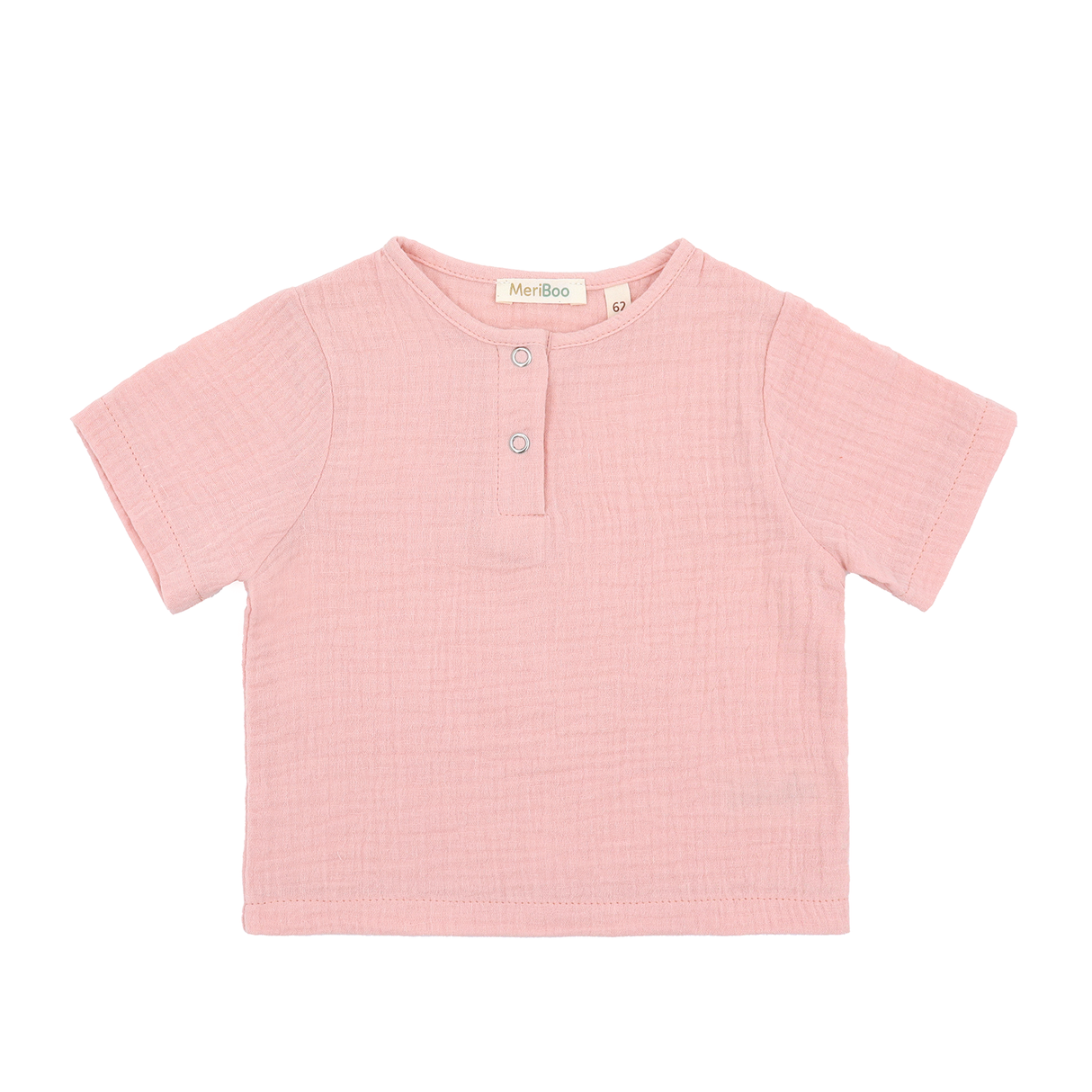 "Soft Breeze" Shirt with short sleeves, made from 100% organic muslin