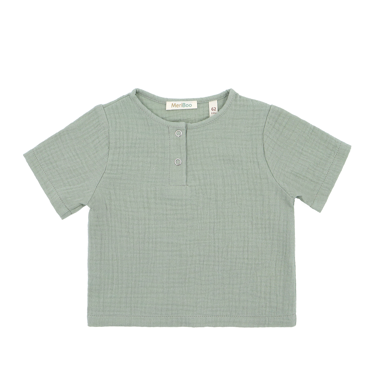 "Soft Breeze" Shirt with short sleeves, made from 100% organic muslin