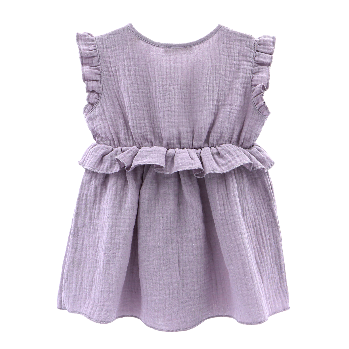 Rochie „Soft Breeze” din 100% muselină organică cu nasturi pentru îmbrăcare ușoară