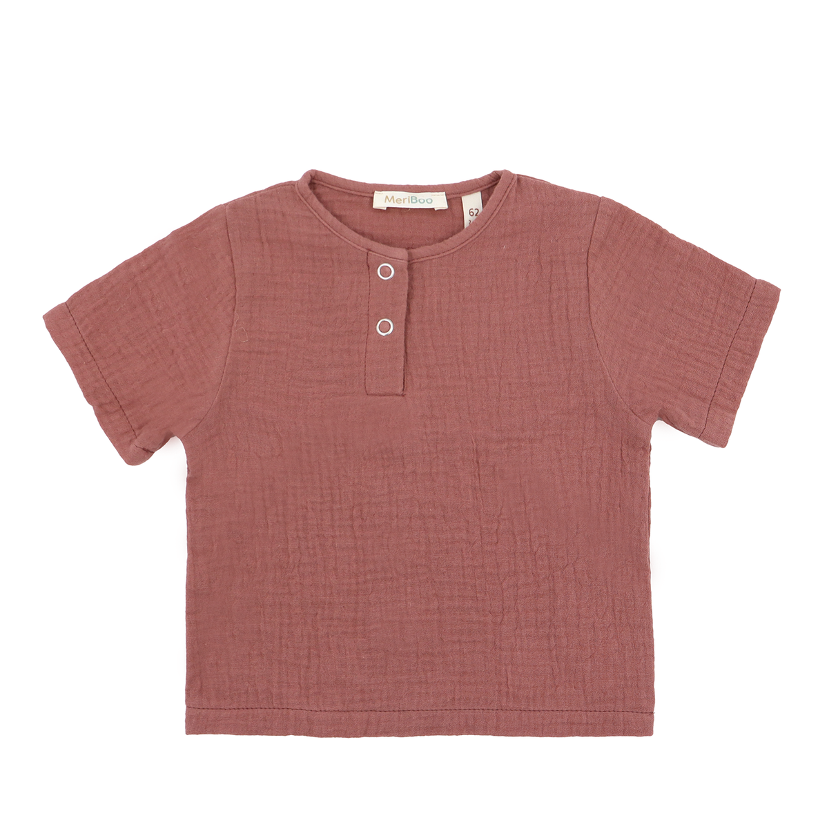 "Soft Breeze" Shirt with short sleeves, made from 100% organic muslin