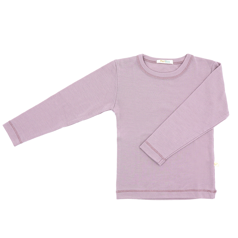 Set of 3 long-sleeved tops made of 100% certified fine merino wool