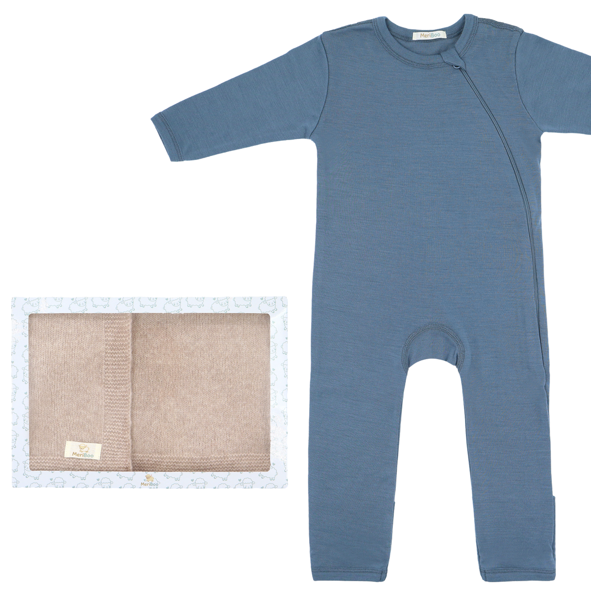 MeriBoo súprava - overal + deka z certifikovanej merino vlny „Sweet Dreams“