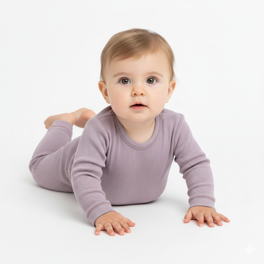 Set of 3 long-sleeved tops made of 100% certified fine merino wool