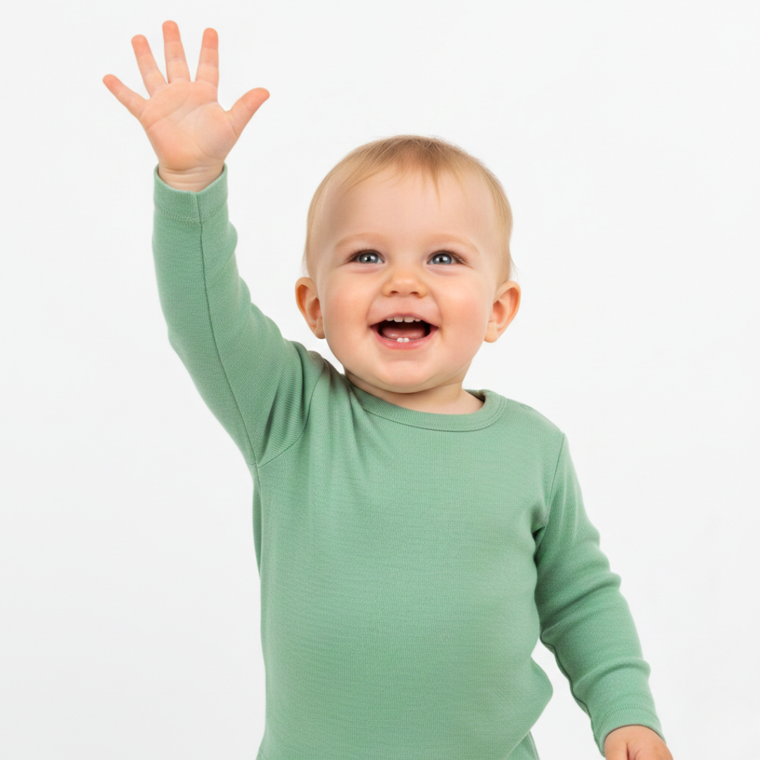 Set of 3 long-sleeved tops made of 100% certified fine merino wool