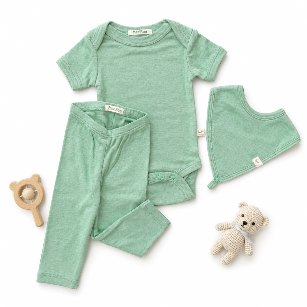 MeriBoo - osnovni komplet iz 100% certificirane fine merino volne "Mini Essentials Spring"