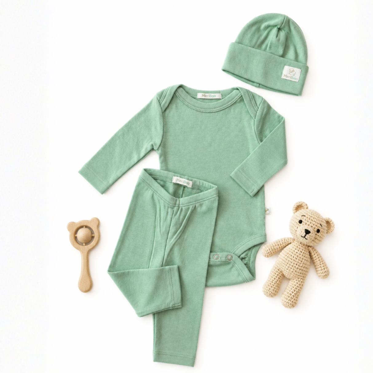 MeriBoo - osnovni komplet iz 100% certificirane fine merino volne "Mini Essentials"
