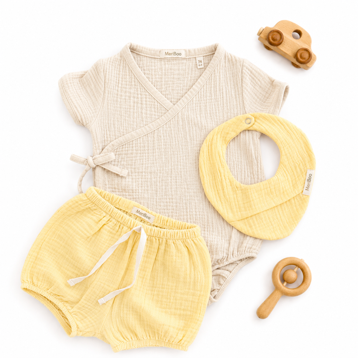 "Little Moments" Set made of 100% organic muslin