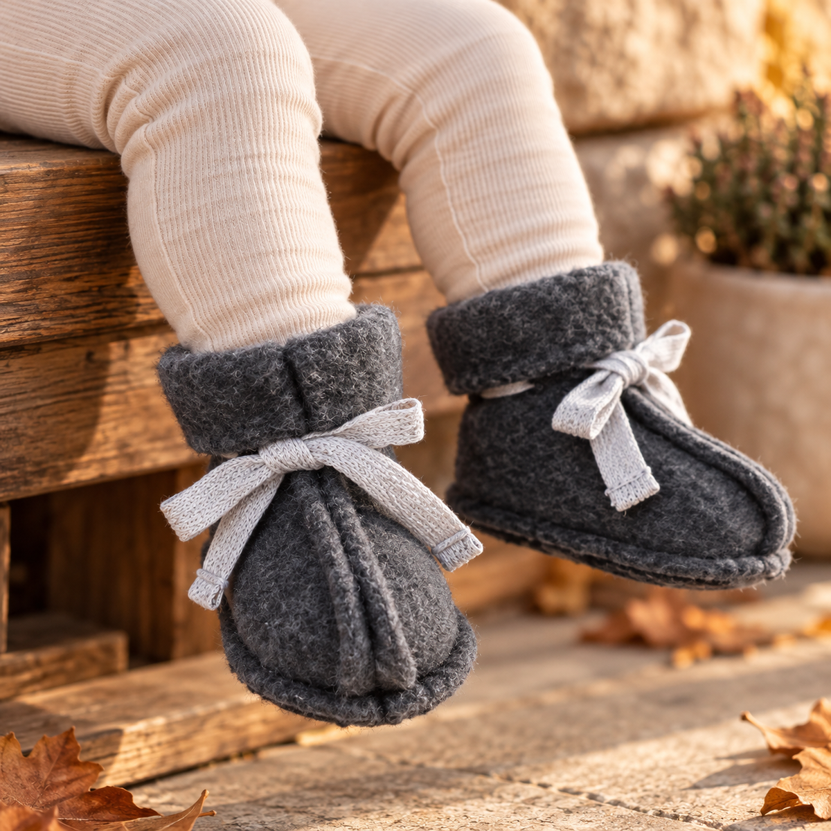 MeriBoo – Premium “Teddy Bear” Merino Wool Baby Booties