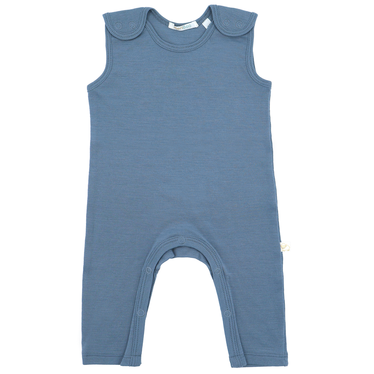 Salopetă (romper) din 100% lână merino fină organică, cu nasturi pe umeri
