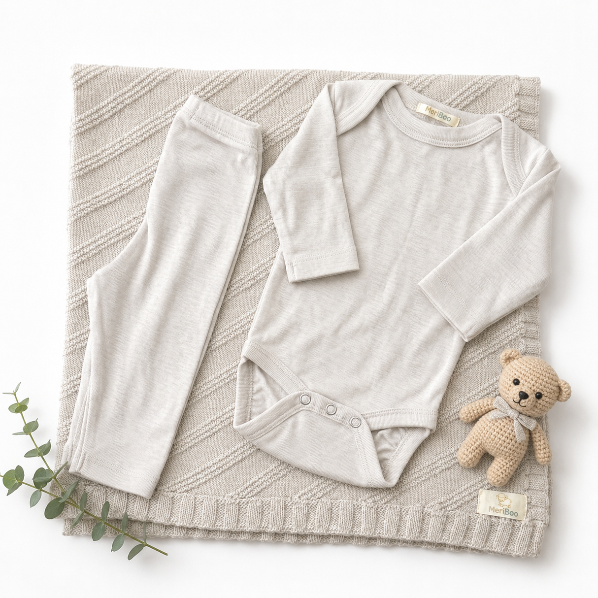 MeriBoo – set de confort certificat din merinos „Mini Cozy”