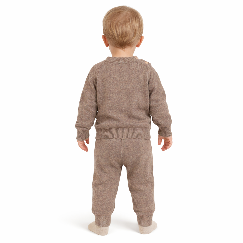 Pantaloni tricotați din lână merinos 100% organică