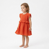 Rochie „Soft Breeze” din 100% muselină organică cu nasturi pentru îmbrăcare ușoară