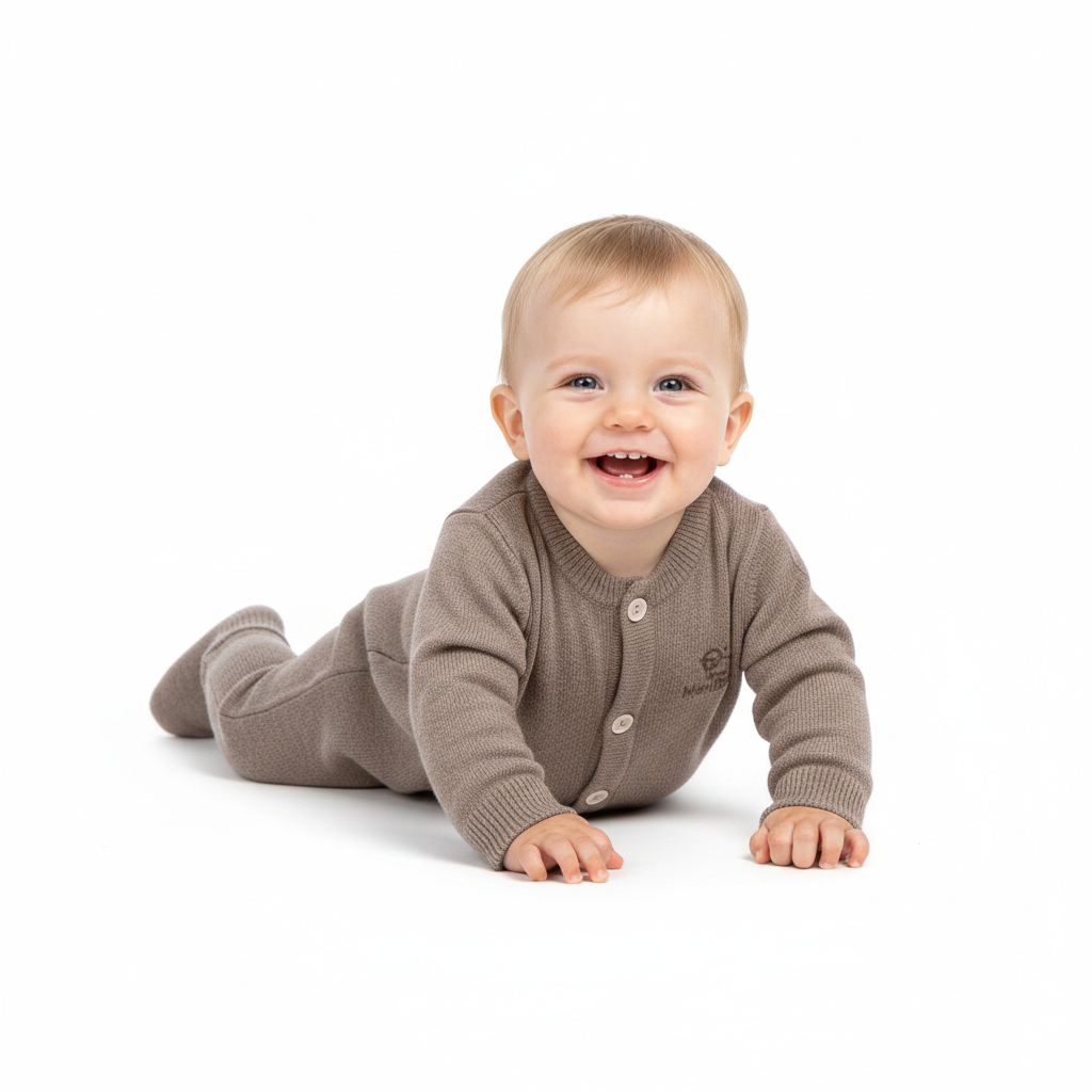Pletený overal (romper) z 100% organickej merino vlny