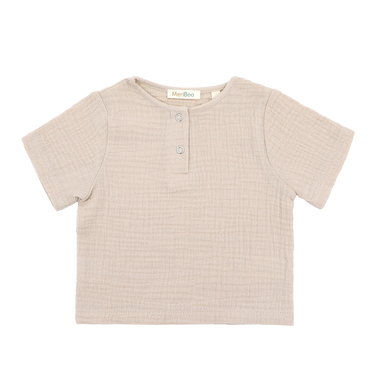 "Soft Breeze" Shirt with short sleeves, made from 100% organic muslin