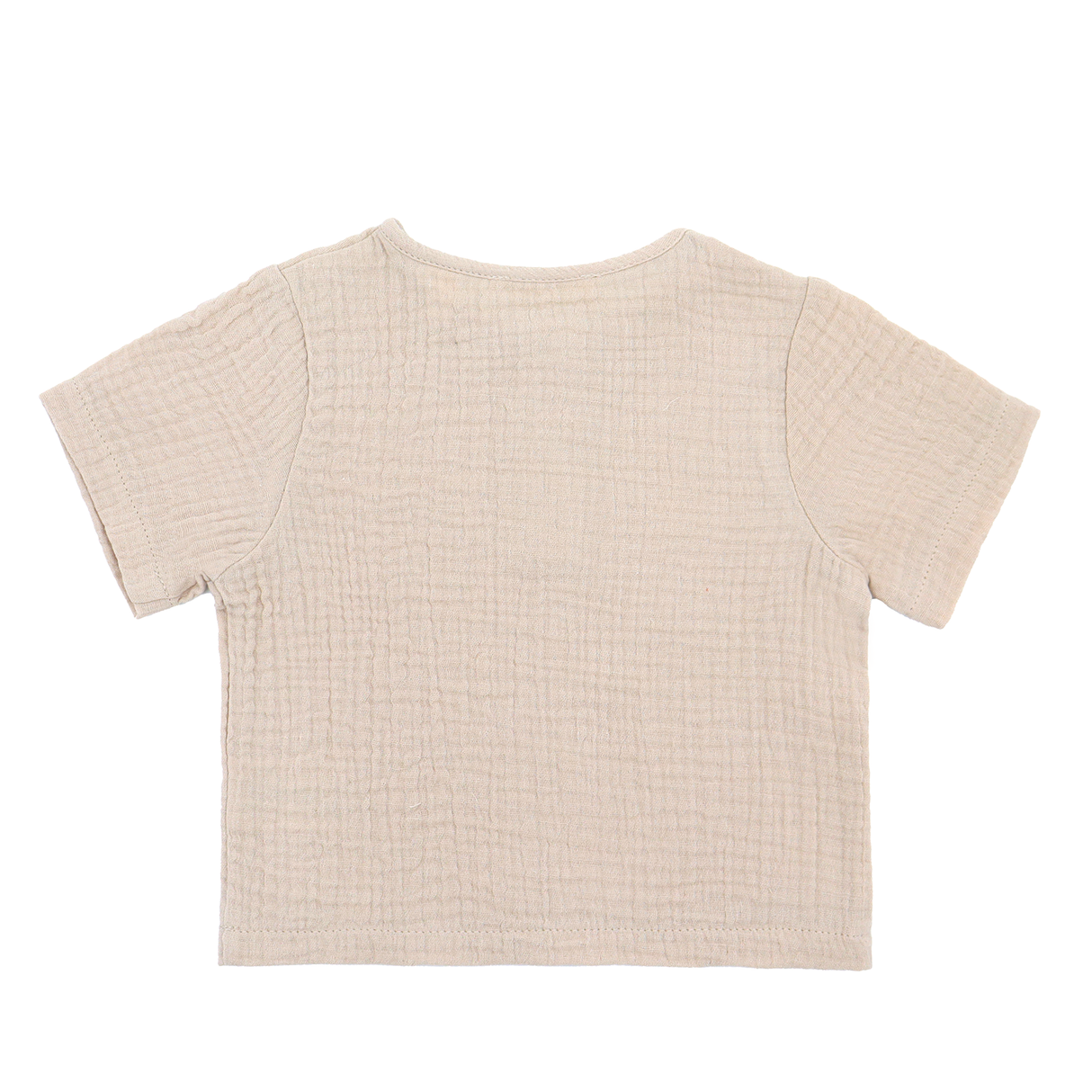 "Soft Breeze" Shirt with short sleeves, made from 100% organic muslin