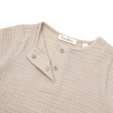 "Soft Breeze" Shirt with short sleeves, made from 100% organic muslin