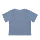"Soft Breeze" Shirt with short sleeves, made from 100% organic muslin