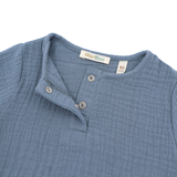 "Soft Breeze" Shirt with short sleeves, made from 100% organic muslin