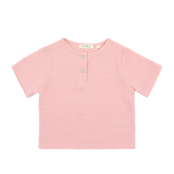 "Soft Breeze" Shirt with short sleeves, made from 100% organic muslin