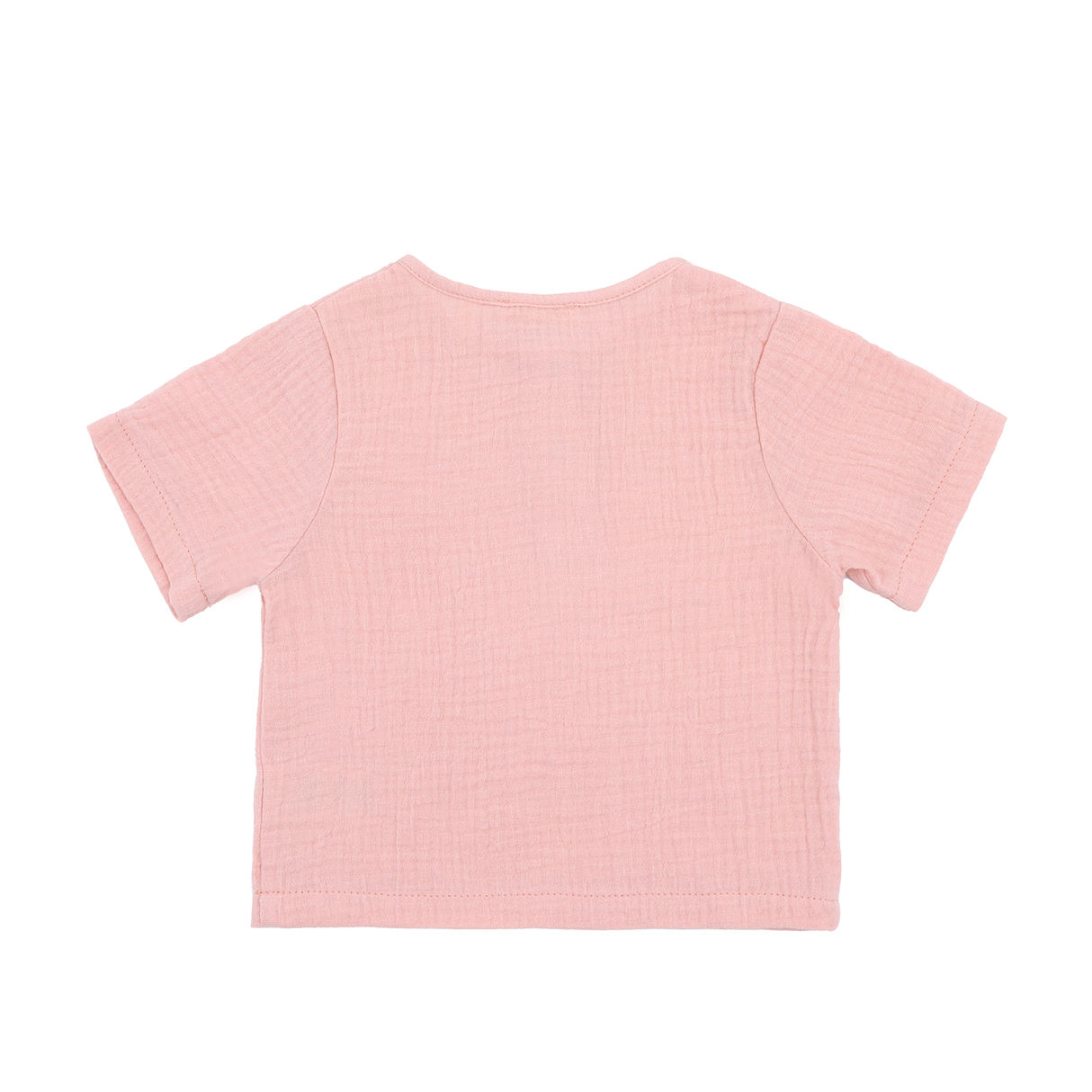 "Soft Breeze" Shirt with short sleeves, made from 100% organic muslin