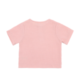 "Soft Breeze" Shirt with short sleeves, made from 100% organic muslin