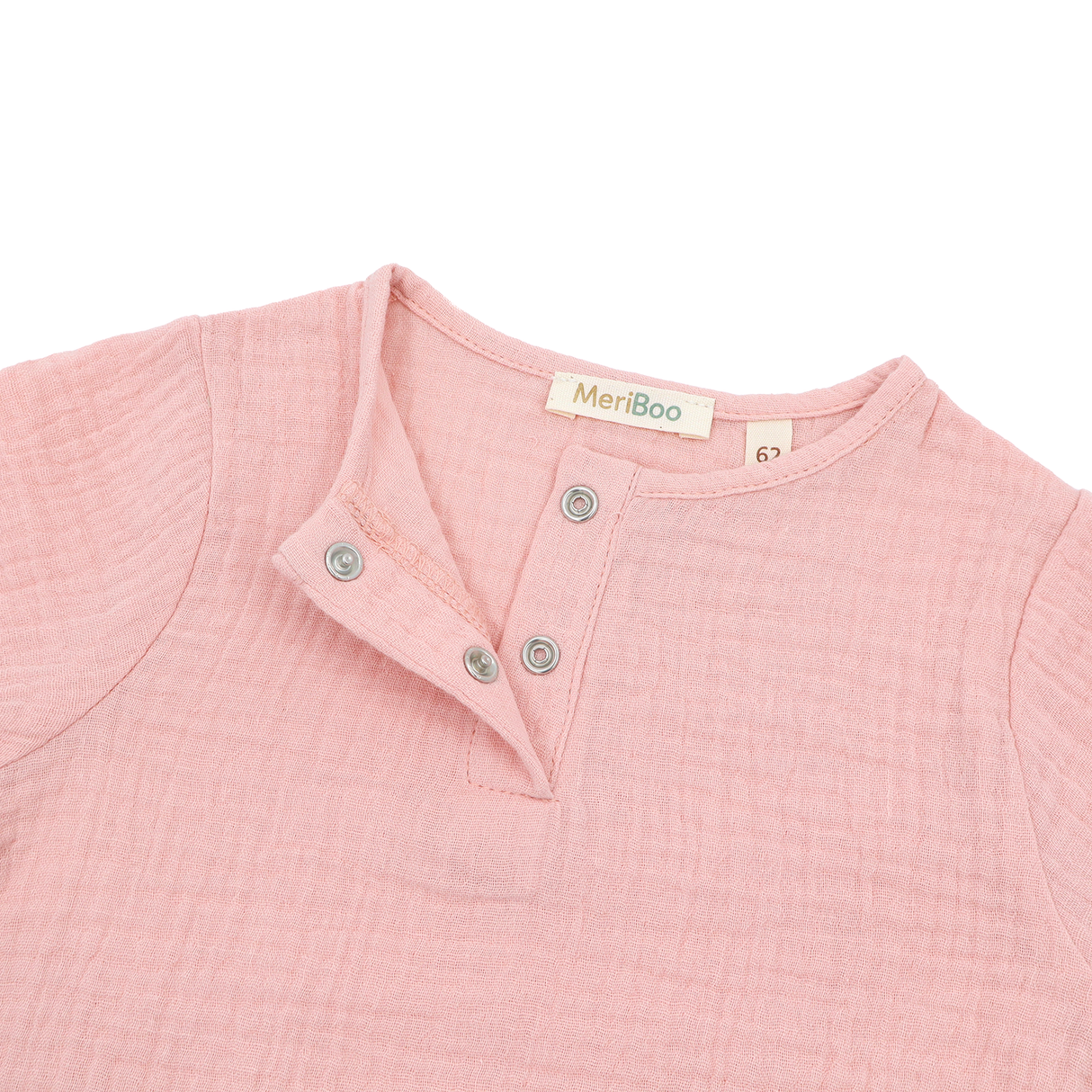 "Soft Breeze" Shirt with short sleeves, made from 100% organic muslin