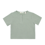 "Soft Breeze" Shirt with short sleeves, made from 100% organic muslin