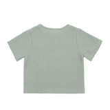 "Soft Breeze" Shirt with short sleeves, made from 100% organic muslin