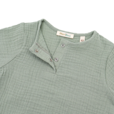 "Soft Breeze" Shirt with short sleeves, made from 100% organic muslin