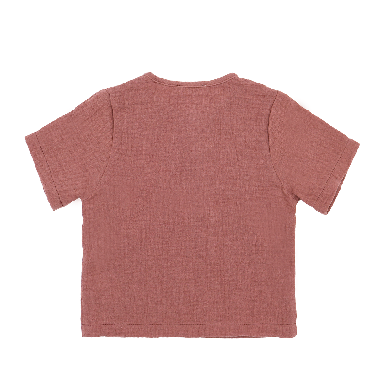 "Soft Breeze" Shirt with short sleeves, made from 100% organic muslin