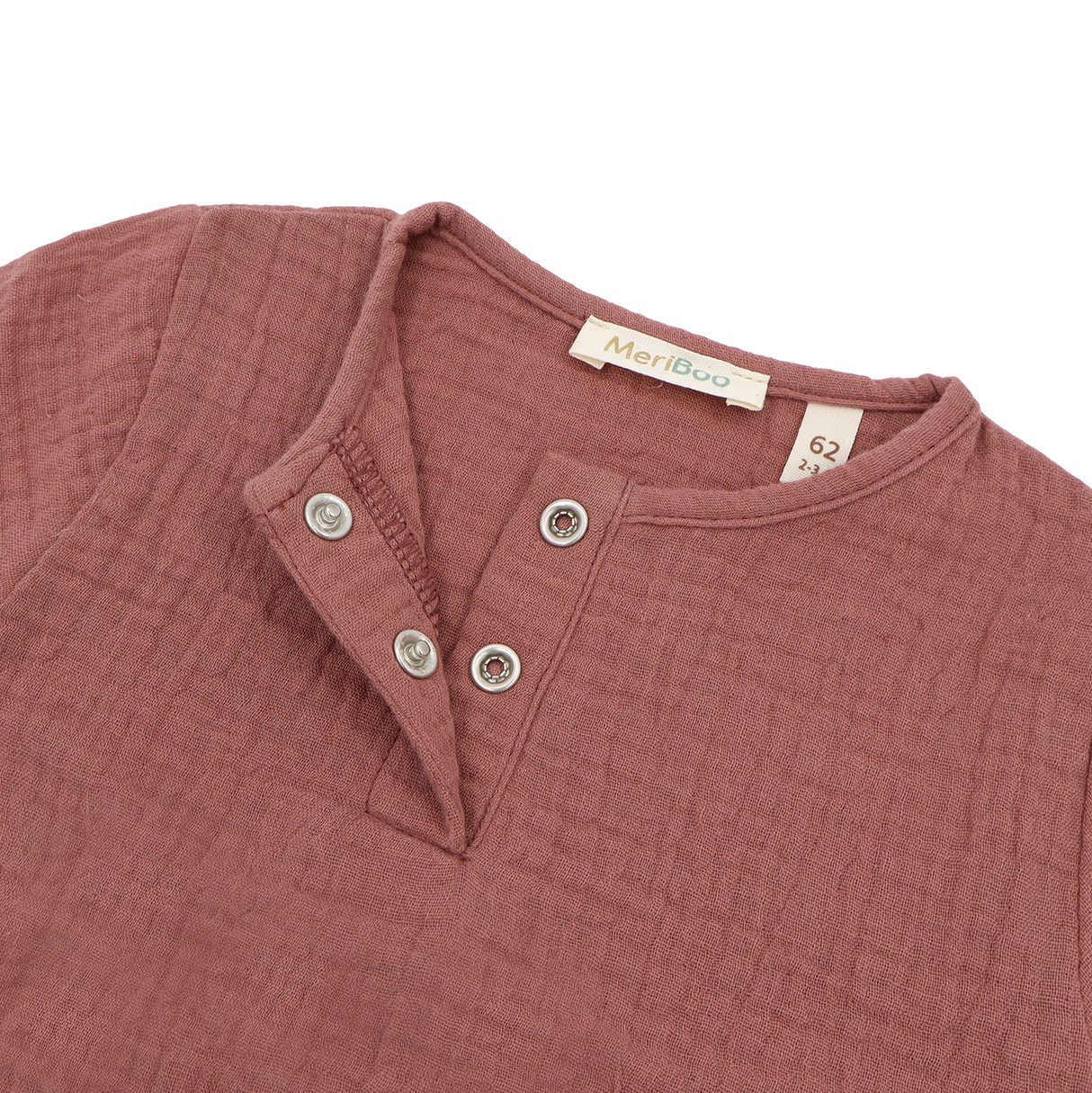 "Soft Breeze" Shirt with short sleeves, made from 100% organic muslin