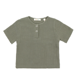 "Soft Breeze" Shirt with short sleeves, made from 100% organic muslin