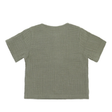 "Soft Breeze" Shirt with short sleeves, made from 100% organic muslin