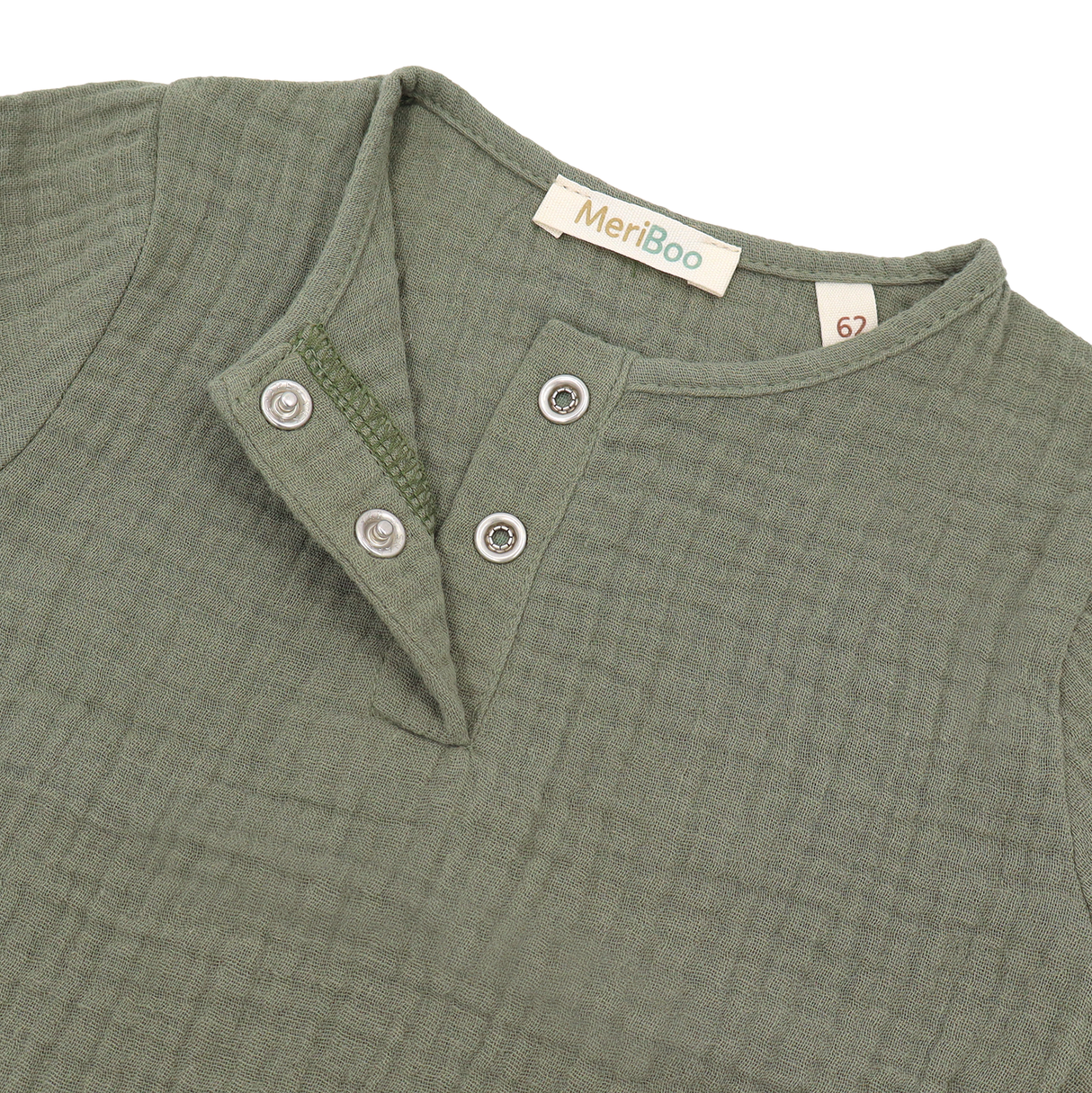 "Soft Breeze" Shirt with short sleeves, made from 100% organic muslin