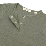 "Soft Breeze" Shirt with short sleeves, made from 100% organic muslin