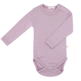 Long-sleeved bodysuit made from 100% certified fine merino wool