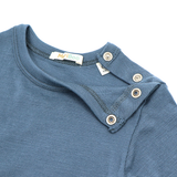 Long-sleeved bodysuit made from 100% certified fine merino wool