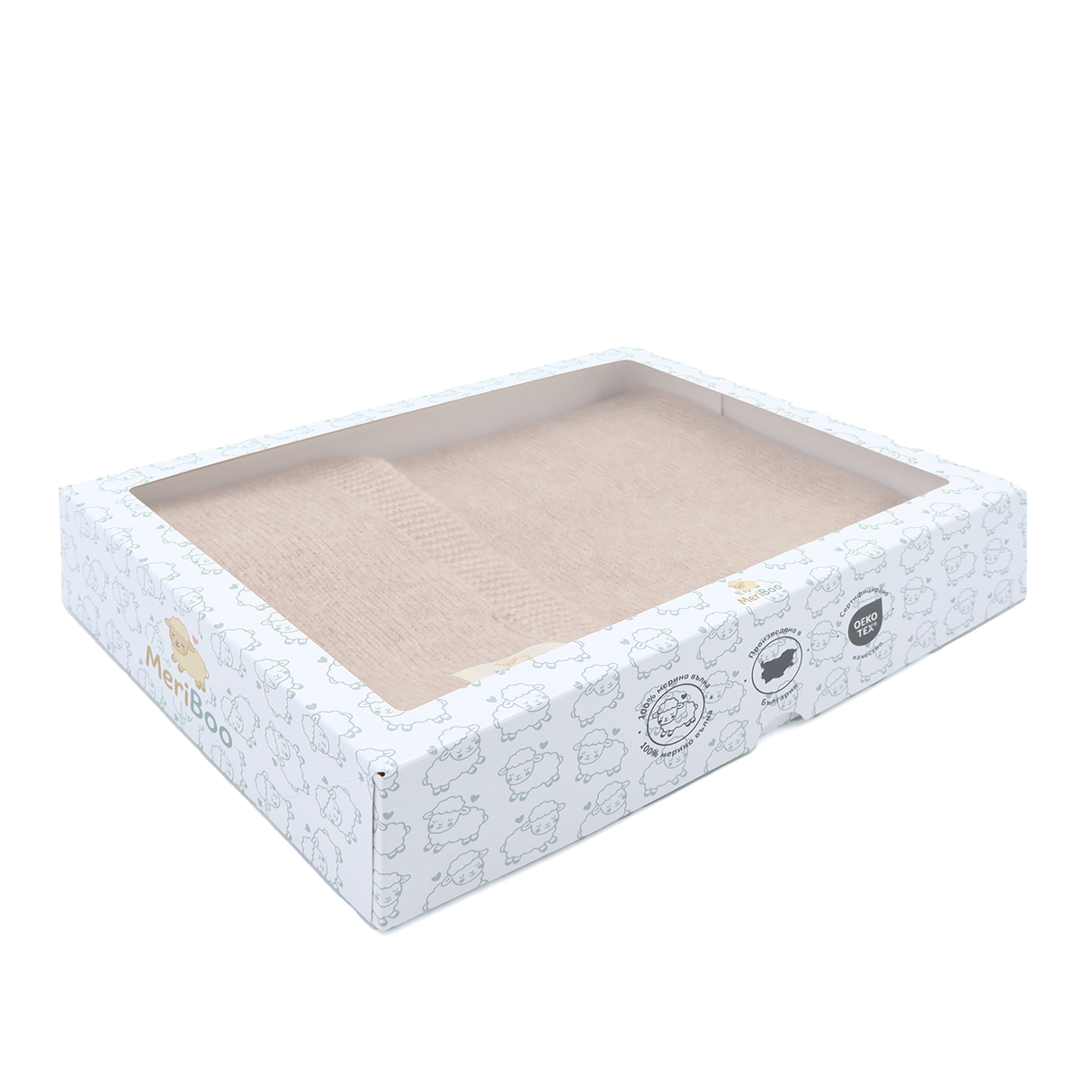 MeriBoo set - salopetă + păturică din lână merino certificată „Sweet Dreams”
