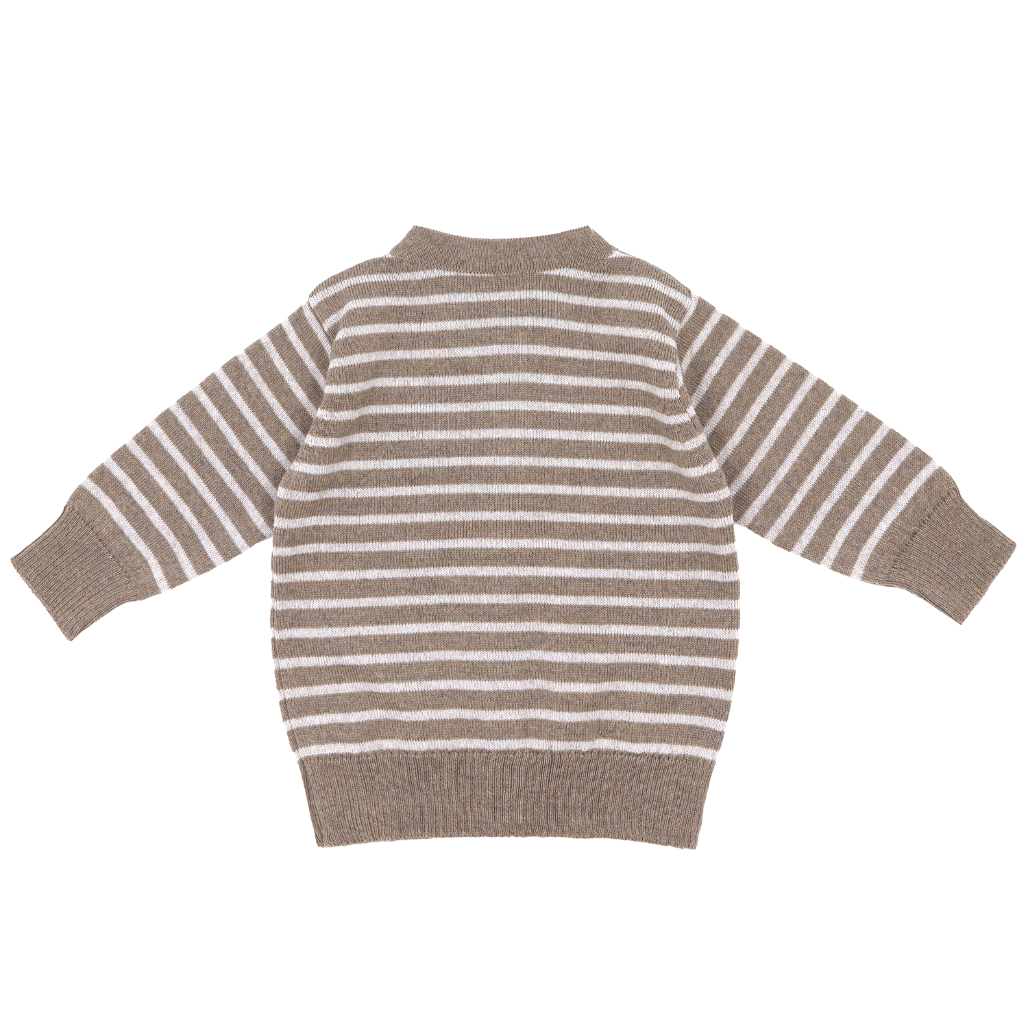 Knitted cardigan made of 100% organic merino wool