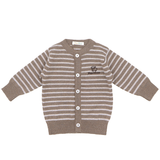 Knitted cardigan made of 100% organic merino wool