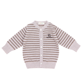 Knitted cardigan made of 100% organic merino wool