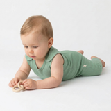 Salopetă (romper) din 100% lână merino fină organică, cu nasturi pe umeri