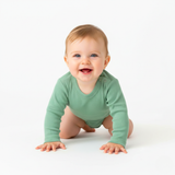 Long-sleeved bodysuit made from 100% certified fine merino wool