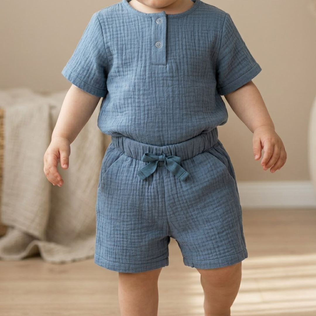 "Soft Breeze" shorts made from 100% organic muslin