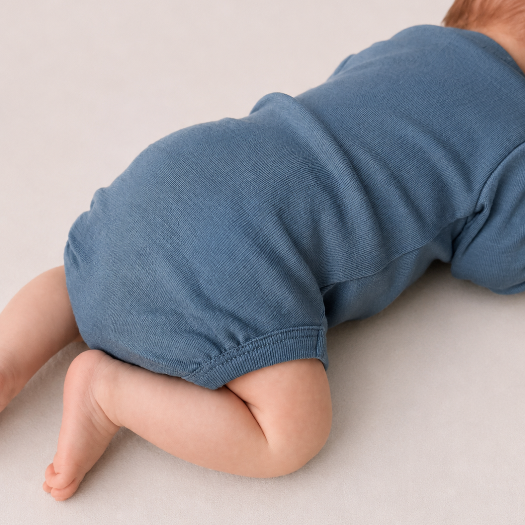 Long-sleeved bodysuit made from 100% certified fine merino wool