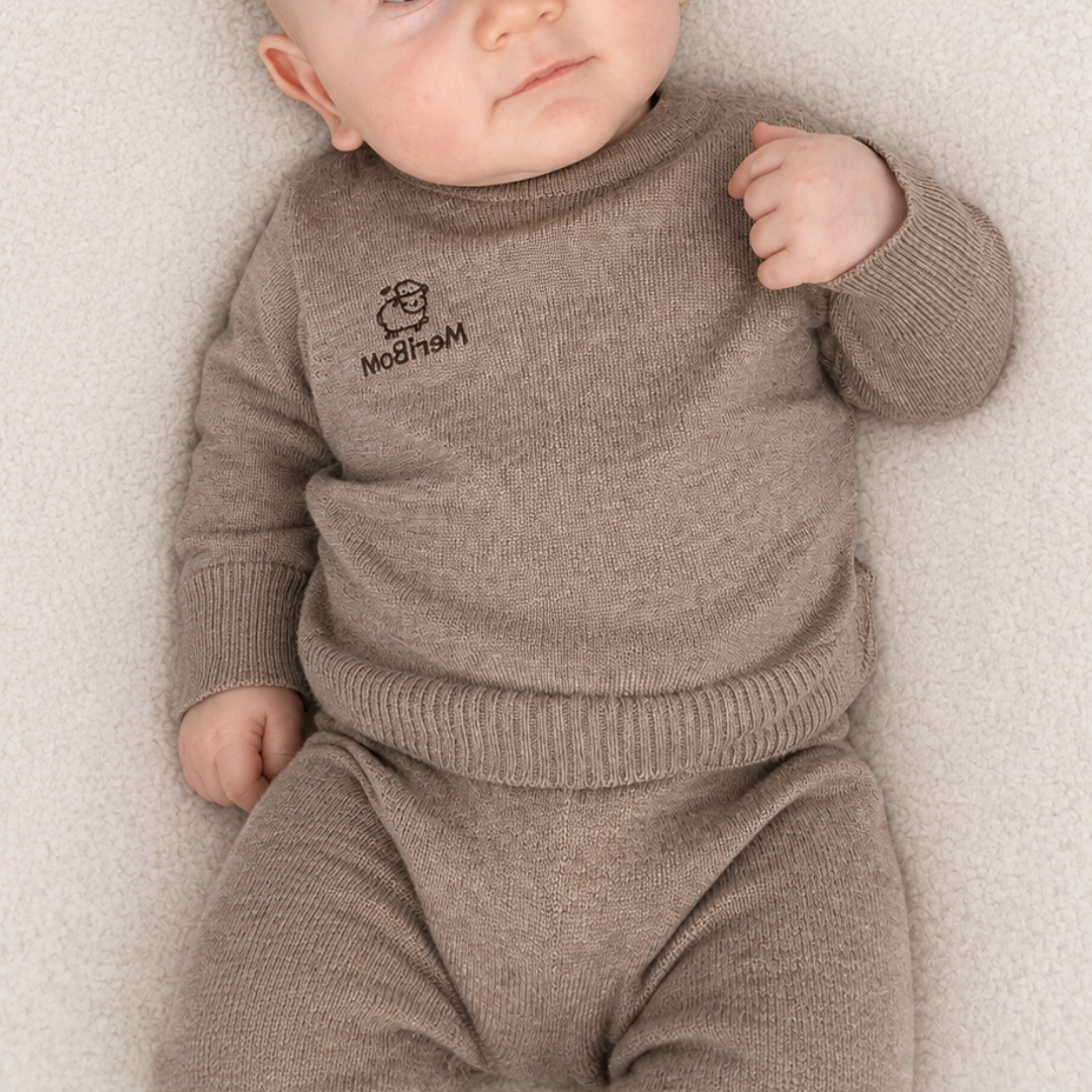 Pleteni pulover iz 100 % organske merino volne