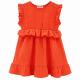 Rochie „Soft Breeze” din 100% muselină organică cu nasturi pentru îmbrăcare ușoară