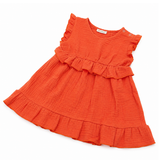 Rochie „Soft Breeze” din 100% muselină organică cu nasturi pentru îmbrăcare ușoară